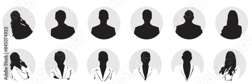 businesspeople profile avatar silhouette