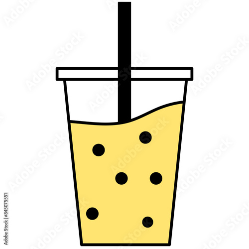 Boba milk tea icon