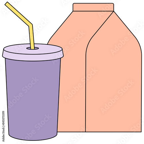 fast food set icon