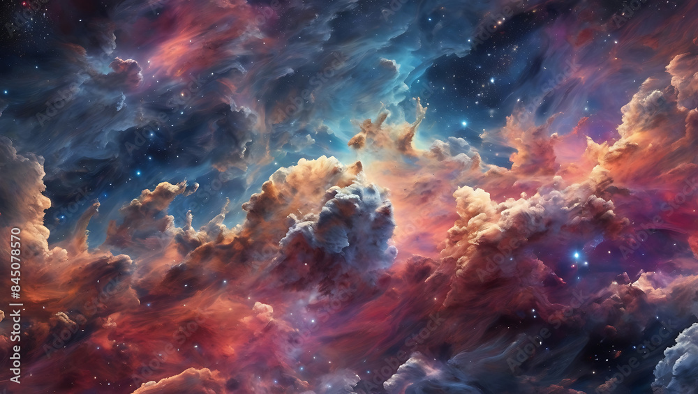 a cosmic-themed abstract wallpaper with starry patterns, nebulous clouds, and interstellar colors, evoking a sense of wonder and mystery
a cosmic-themed abstract wallpaper with starry patterns, nebulous clouds, and interstellar colors, evoking a sense of wonder and mystery