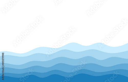 Background vector illustration of blue ocean wave layers