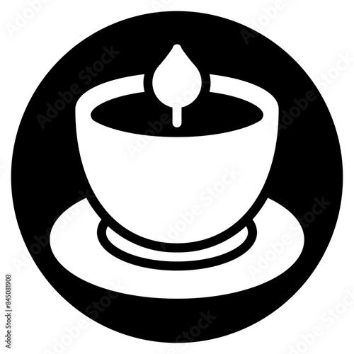 scented candle glyph icon