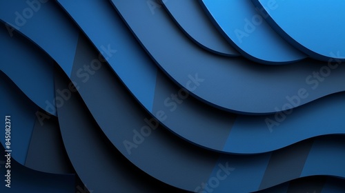 Abstract blue wavy background with a 3D effect. The image creates a sense of depth and motion. Ideal for modern design projects.