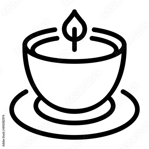 scented candle line icon
