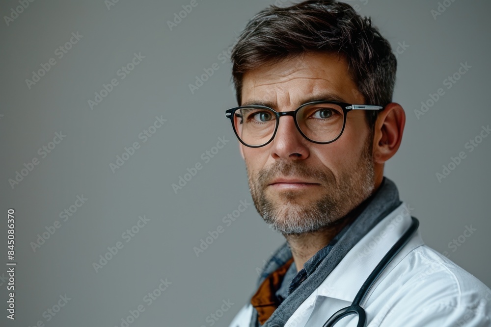 Portrait of a Male Doctor with a Stethoscope Portrait of a Male Doctor with a Stethoscope