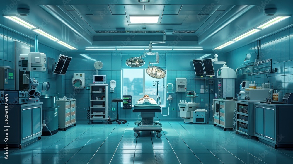 Sterile Operating Room Ready for Surgery Sterile Operating Room Ready for Surgery