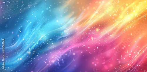 Abstract Colorful Background with Glowing Lights