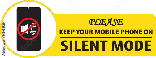 Please keep your mobile phone silent sign.eps