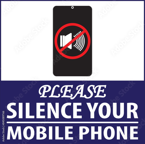 Silence your mobile phone sign vector.eps