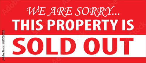 This property is sold out notice vector.eps