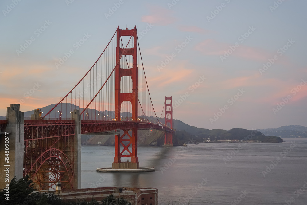 Golden Gate Bridge connected San Francisco, California Golden Gate Bridge connected San Francisco, California