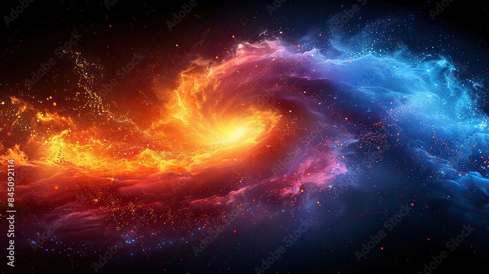 Mesmerizing vortex of ethereal energy, swirling in a cosmic spiral of vibrant hues, exploding into an abstract digital tapestry of futuristic swirls. Mesmerizing vortex of ethereal energy, swirling in a cosmic spiral of vibrant hues, exploding into an abstract digital tapestry of futuristic swirls.