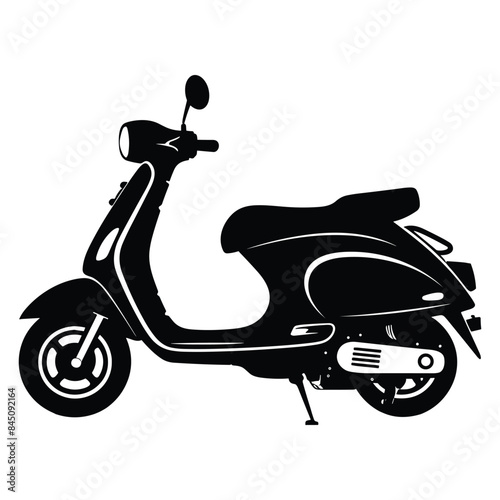 Scooter graphic silhouette vector