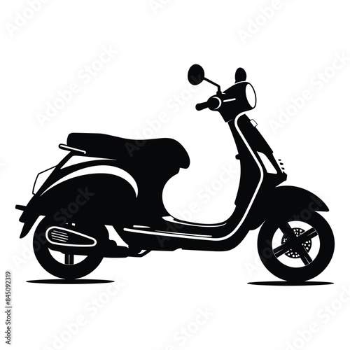 Scooter graphic silhouette vector