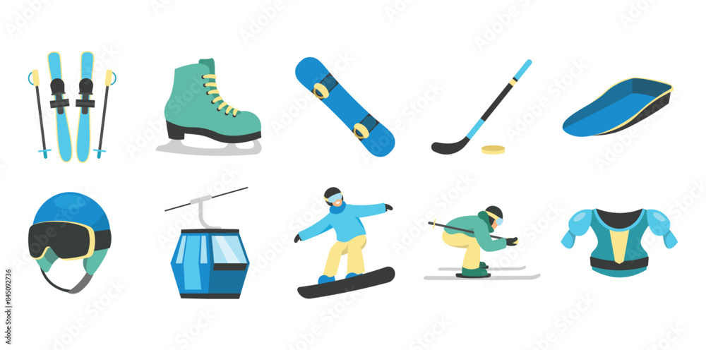 Winter Sport Vector Set Winter Sport Vector Set