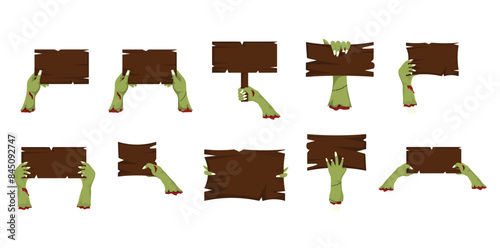 Zombie Hand Holding On Board Set