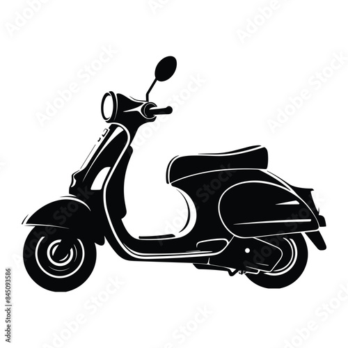 Scooter graphic silhouette vector