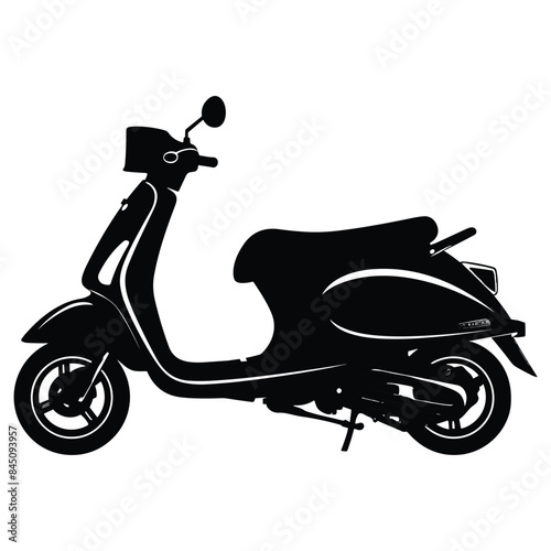 Scooter graphic silhouette vector