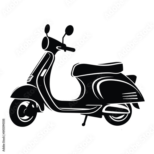 Scooter graphic silhouette vector