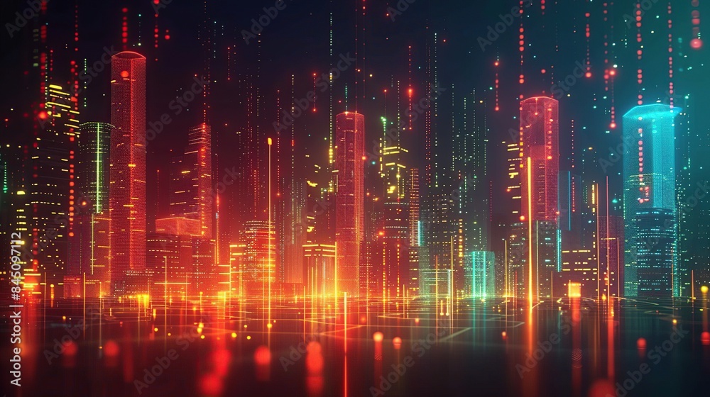 Neon Cityscape: A Digital Metropolis Neon Cityscape: A Digital Metropolis