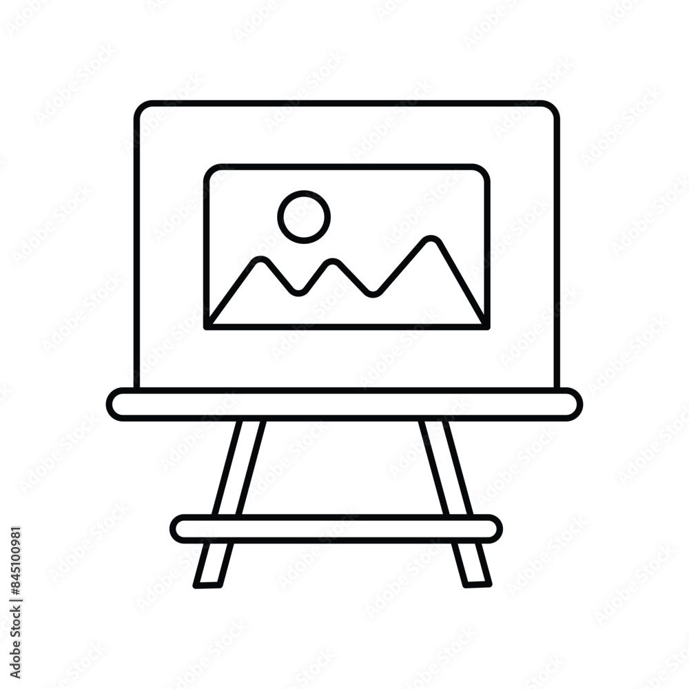 canvas icon with white background vector stock illustration canvas icon with white background vector stock illustration