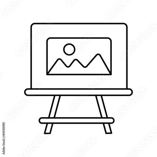 canvas icon with white background vector stock illustration