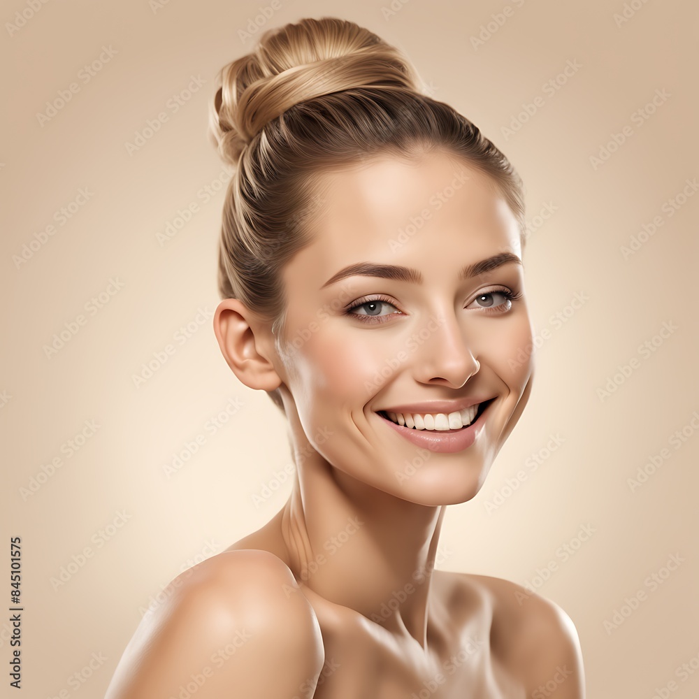 Portrait of a Beautiful Young Woman with Pristine Skin, Highlighting Face Care, Cosmetology, and Spa Beauty
Portrait of a Beautiful Young Woman with Pristine Skin, Highlighting Face Care, Cosmetology, and Spa Beauty