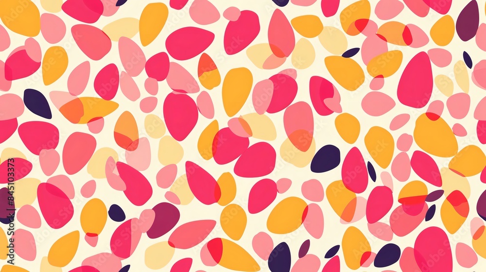 Petal Repeats - Petal shapes in a continuous pattern. Amazing seamless background, anime illustration background, printable background, aesthetic background for cover design.