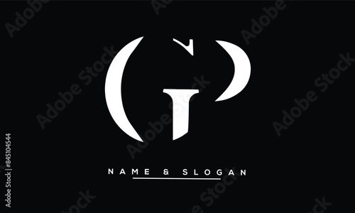 GP, PG, G, P Abstract Letters Logo Monogram