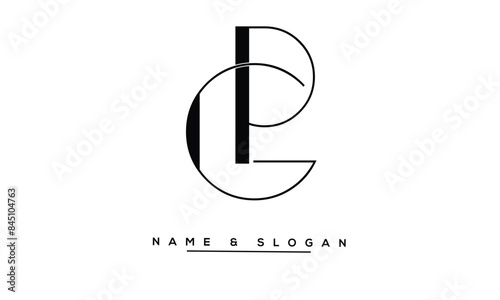 GP, PG, G, P Abstract Letters Logo Monogram