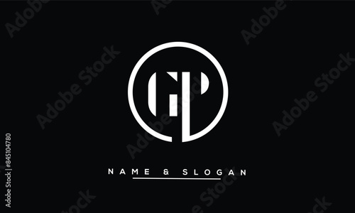 GP, PG, G, P Abstract Letters Logo Monogram