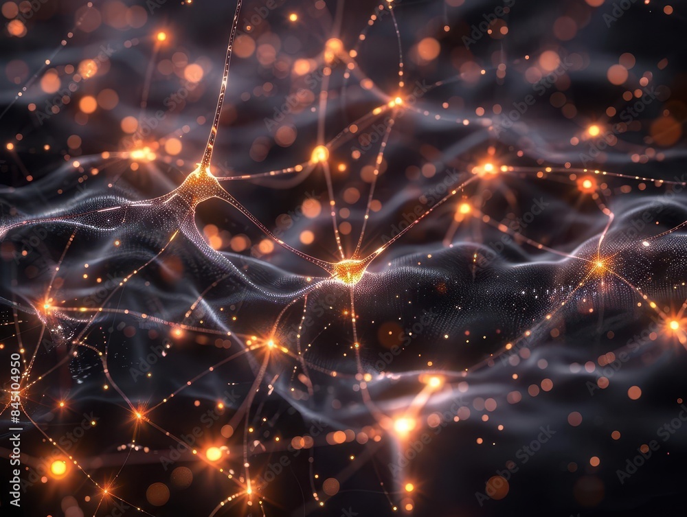 Fototapeta premium Business intelligence enhanced by neural network technology