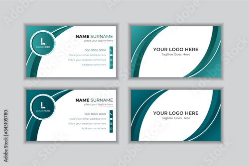 Attractive medical business card design with abstract shape.