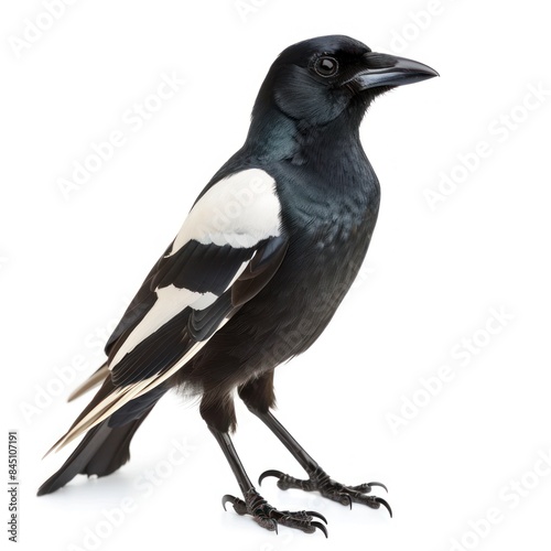 Magpie isolated on white background 