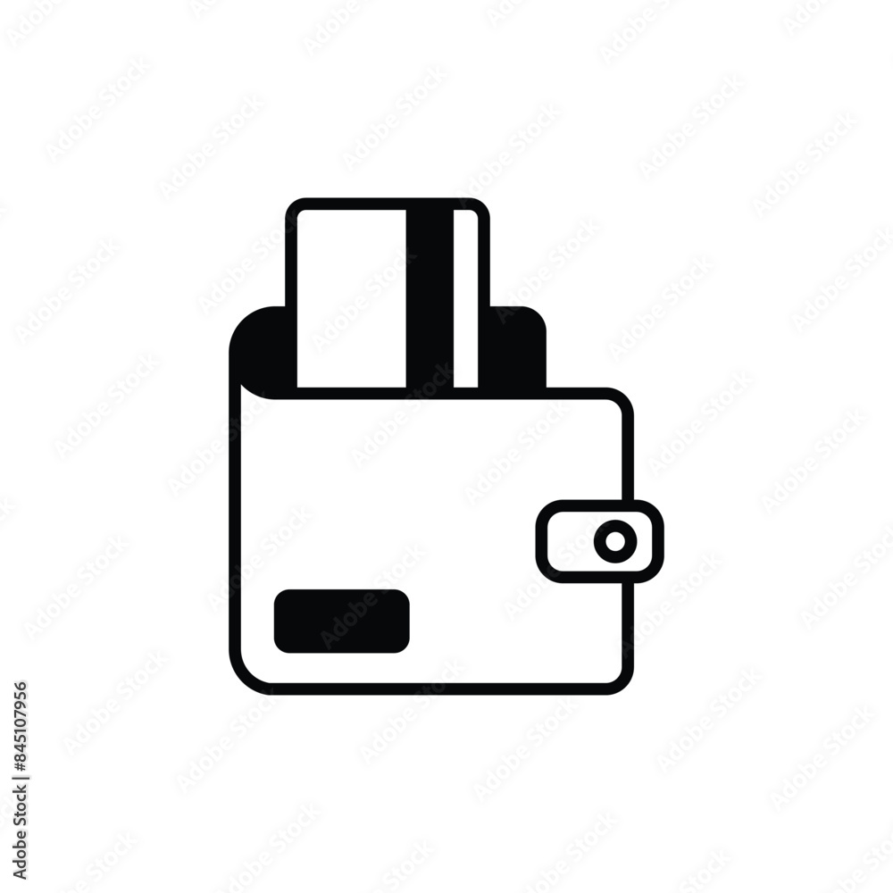 Wallet icon design with white background stock illustration Wallet icon design with white background stock illustration