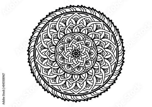 Flower mandala decorative element1