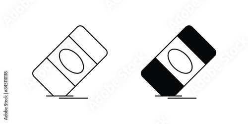eraser icon with white background vector stock illustration