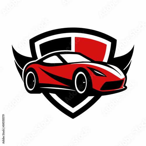 Sports car logo icon. Car rent logo design vector Illustration template on white background.