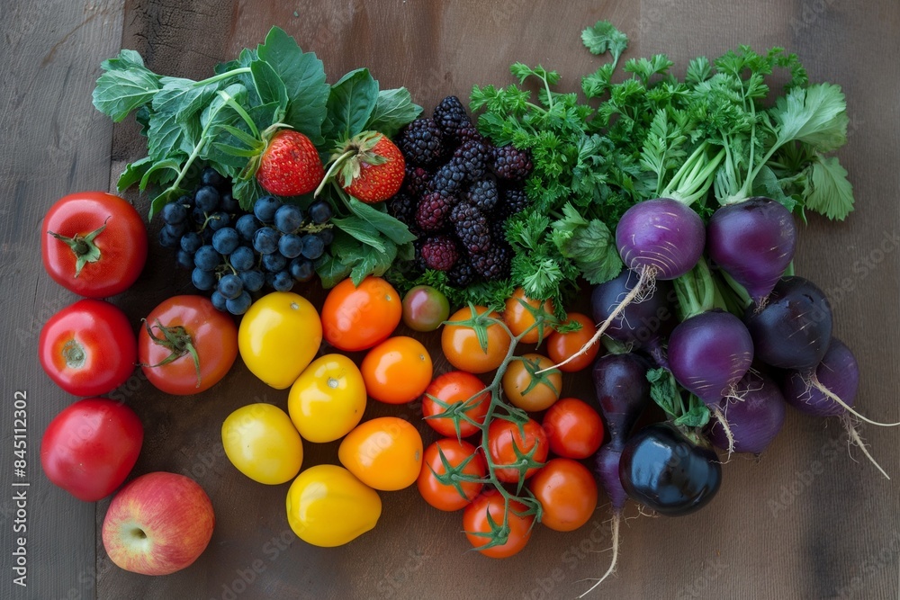 fresh fruit and vegetables by generative ai fresh fruit and vegetables by generative ai
