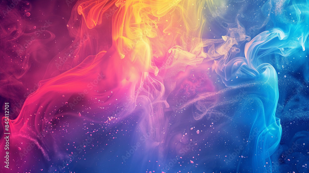 The colorful background image serves as a focal point The colorful background image serves as a focal point