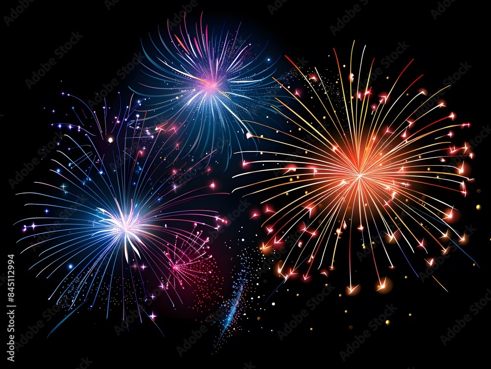 Fototapeta premium A fireworks display with a black background