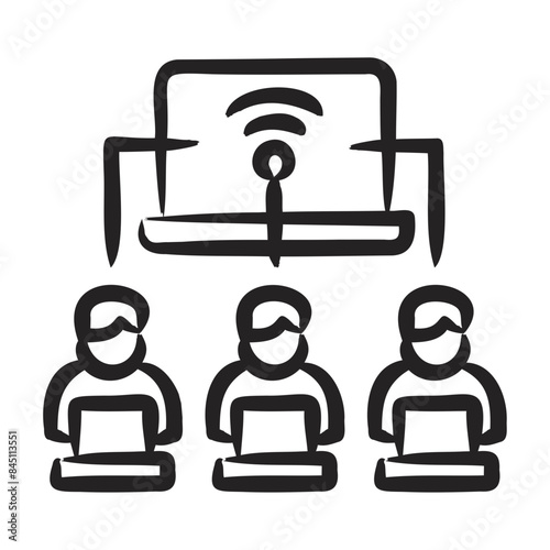 Online Project Collaboration Icon