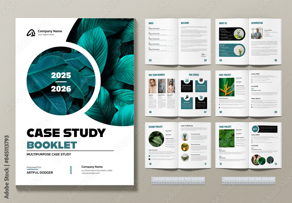 Multipurpose Case Study Booklet Template Stock Template | Adobe Stock