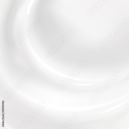 White cream swirl as background 3d realistic illustration