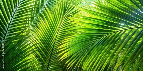 Elegant Palm Leaves Background: Ideal for Eco-Friendly, Organic, and Botanical Design Inspirations © MdNazim
