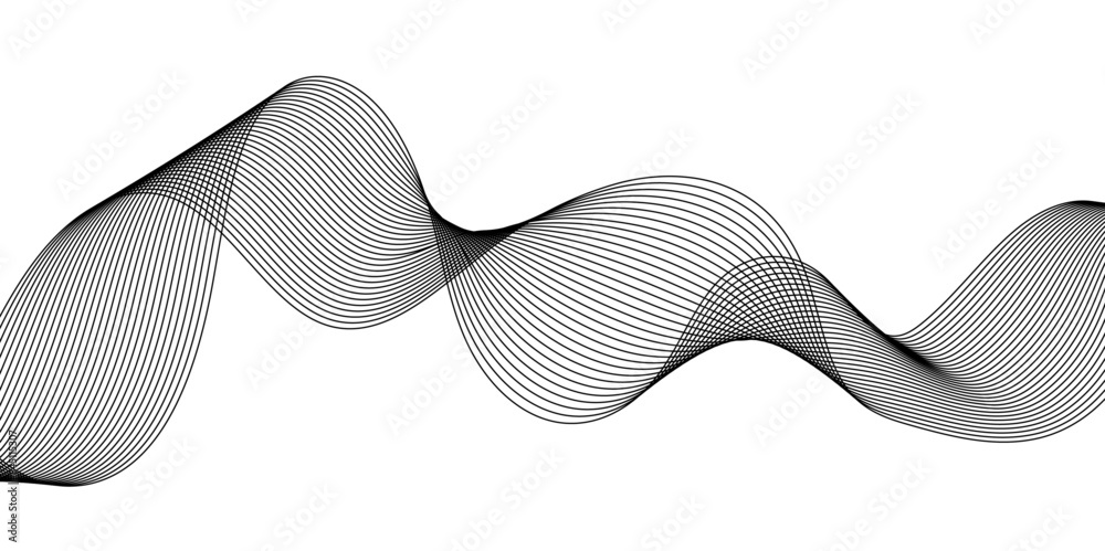 Abstract grey smooth wave lines element swoosh speed wave lines modern stream background. geometric curved wave lines pattern with stripes. Abstract grey smooth wave lines element swoosh speed wave lines modern stream background. geometric curved wave lines pattern with stripes.