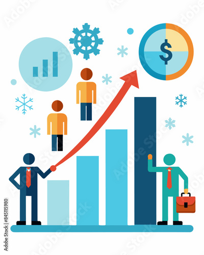 With higher business taxes companies may be forced to employee benefits or freeze salaries in order to maintain profitability.. Vector illustration