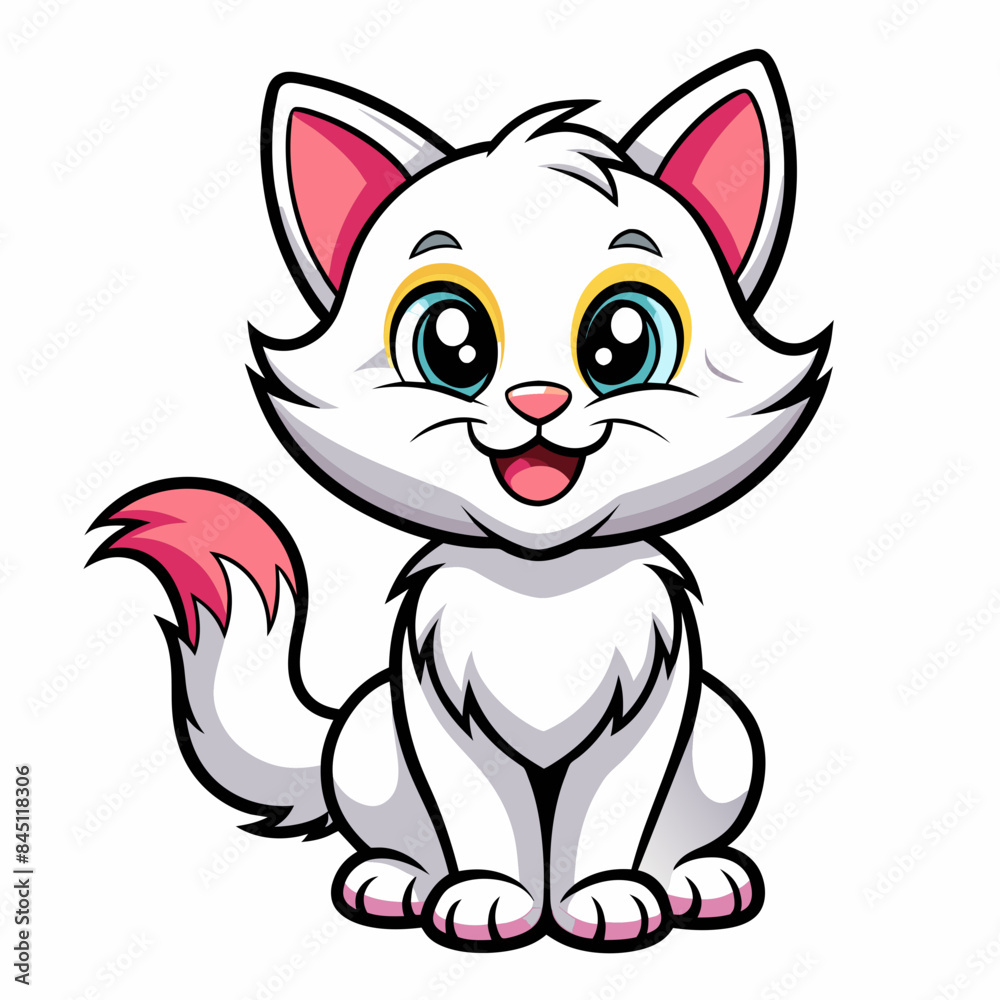 cute kitten cat illustration