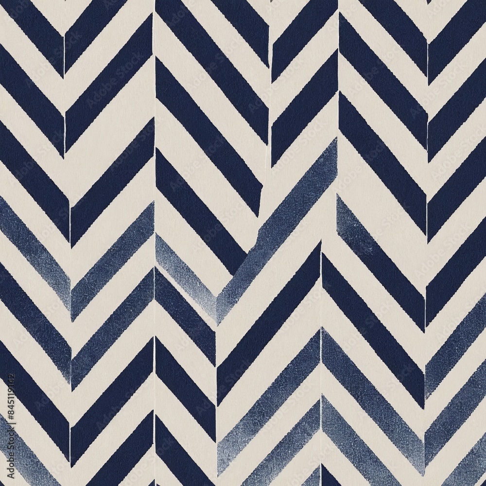 Navy Blue and Cream Chevron Pattern. Navy Blue and Cream Chevron Pattern.