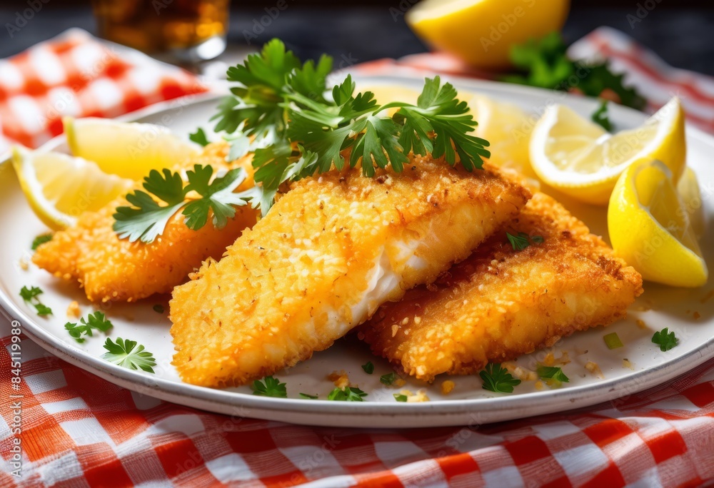 delicious crispy fish chips platter checkered tablecloth, meal, dish, fried, crunchy, seafood, golden, tasty, traditional, lunch, dinner, snack, restaurant delicious crispy fish chips platter checkered tablecloth, meal, dish, fried, crunchy, seafood, golden, tasty, traditional, lunch, dinner, snack, restaurant